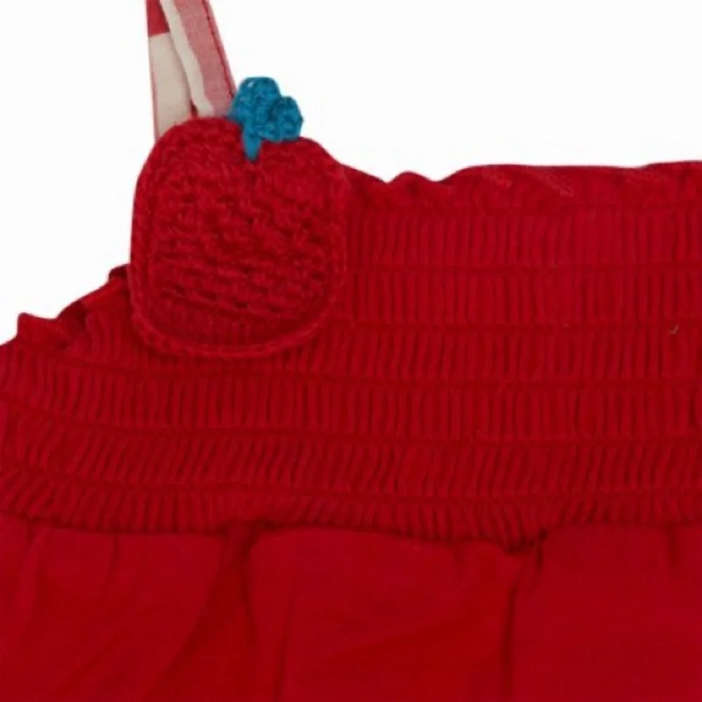 Red Plaid Kids Casual Dress - Picture 2 of 3